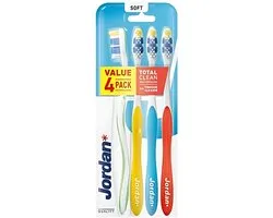 Jordan - Total Clean - Tandenborstels Soft - 4 Tandenborstels