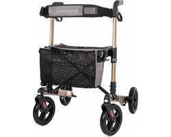 WheelzAhead TRACK Rollator – Lichtgewicht & Dubbel Opvouwbaar - Champagne