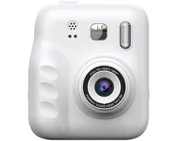 Jumalu Instant Camera – Caméra HD 2,4" avec fonction Selfie – 1080p – Comprend 4 rouleaux de papier photo – Caméra à impression directe pour enfants – Blanc