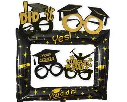 BTH - Geslaagd - Feestpakket - Photobooth Props - Versiering - Afstudeerhoed - Graduation - Foto Frame - You Did It