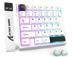 ATTACK SHARK M36HE - Magnetic Switch Wired Gaming Toetsenbord - 36 Keys - Starlight White