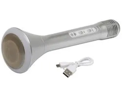 CHOIR Bluetooth Karaoke-microfoon - draadloos - multi-kleuren LED - micro-SD - echo-effect - Oplaadbare 2200 mAh-batterij