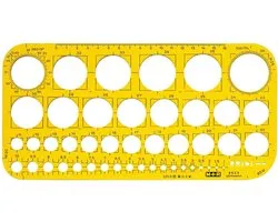 Möbius & Ruppert MR-85230670 Cirkelsjabloon Geel