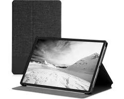 kwmobile hoes geschikt voor Lenovo Tab P11 Pro - Slanke tablethoes met standaard - Tablet cover in antraciet / zwart
