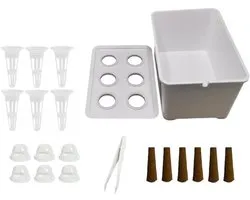 Kweekset Binnen - Plantenbak Hydroponics - Kruiden Kweken - Zelfbewaterend Ontwerp - 18 x 13 x 11 cm - Groen