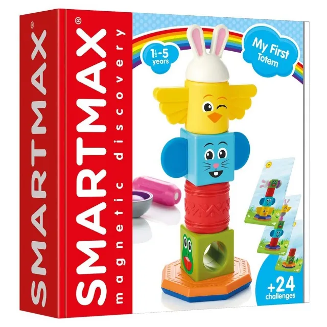 SmartMax My First Totem - Children's Magnetic Stacking Block Building Baby Toy