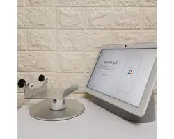 Standaard voor Google Nest Hub Max - Draaibare standaard - Smart Display - 360 graden rotatie - 10 inch - Zilver