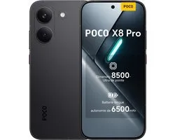 Xiaomi POCO X8 Pro Zwart 8GB + 256GB | Batterie 6500mAh, 100W HyperCharge, Dimensity 8500 Ultra, IP68, AMOLED 120Hz
