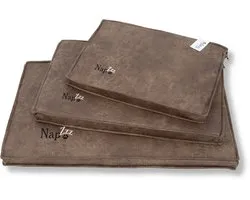 NapZZZ Benchkussen lederlook bruin Maat L: 89 x 54 x 5 cm