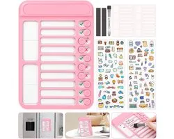 Audab Dry Erase Chore Chart voor kinderen, magnetisch checklist bord, My Chores Slider Chart to Do List Board, Routine Beloning Grafiek Schedule Board Task Tracker voor Thuis Koelkast, Muur, Bureau