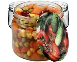 Bocaux à conserves KADAX avec couvercle à vis, pots à confiture, 330 ml, pots de conservation pour confiture, miel, pots avec couvercle à vis, légumes, paquet de 10