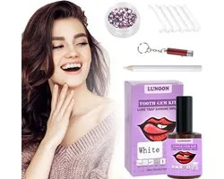 Tooth Gem Kit - Tooth gems - Tandsteentjes Set met Lijm & Tools - DIY Tandkristallen Set - Tooth Crystal - TandKristal - Tand Diamantje Kit - Gebruiksvriendelijk - Tanden Versieren - Voor reflecterende tandversiering-decoratie - Paars