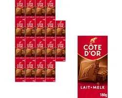 Côte d'Or Chocolade Reep Melk 18 x 180g - Chocolade Tabletten - Cadeau vrouwen of mannen verjaardag - Voorraad
