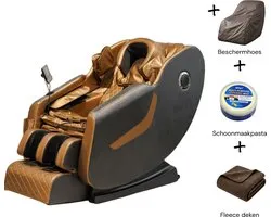Relif™ Hemelrust Massagestoel - Full Body Massage - Zero Gravity - Warmtefunctie - 16 Airbags - Oogmassage - Bluetooth - Zwart/Goud