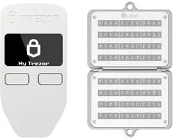 Trezor One Bundel + Ellipal Seed Phrase Steel - Hardware Wallet - Seed Phrase Protector - Wit