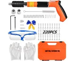 Zolara Mini Stalen Spijkerpistool - Handmatige Klinknagelpistool - Spijker pistool - Nail gun - Nailgun - Nageltool - Nagelpistool - Met 220 spijkers