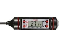 DrPhone TP101 Pro Edition - Thermometer - Keukenthermometer - RVS - Voedsel Melk, Vlees, BBQ, Water, Zwart Rood - Oven