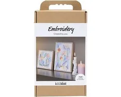 CC Craft Kit Embroidery, Pictures, pastel colours, 1 pack