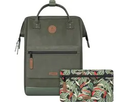 CABAIA sac à dos de loisirs pour ordinateur portable Adventurer Vegan Nubuck Backpack 23L Busan vert foncé