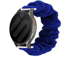Strap-it Scrunchie Nylon bandje 20mm geschikt voor Samsung Galaxy Watch 7 (40/44mm) / Galaxy Watch 6 (Classic) / Galaxy Watch 5 (Pro) / Galaxy Watch 4 / Watch 3 / Watch FE / Polar Ignite 3-2 / Pacer / Unite / Huawei GT3 - GT2 (Blauw)