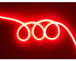 Mini LED Neon Flex Rood 2 meter 6mm x 12mm inclusief 12V lichtnetadapter - Funnylights