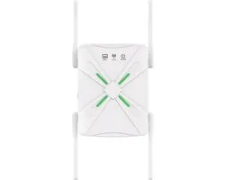 SnelShoppen - WiFi Amplifier Dual Band WLAN Repeater 5GHz 2.4GHz 1200Mbit/s WiFi Extender Signaal Booster met Ethernet Poort, 4 Antennes voor Betrouwb