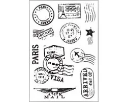 Clearstamps - Air Mail - Tampons pour bullet journal, scrapbooking et création de cartes - Tampons Par Avion - Cachets postaux