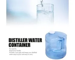 Water Distiller Container - Opslagfles Water - Gedestilleerd Water Opslaan - Hoge Kwaliteit PP Materiaal - 4 Liter - Wit