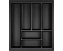 Orga-Box Junker Slim - Range-couverts pour tiroirs de 50 cm - Structure gris Lava perle - Bestekbak