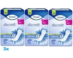 Coussinets d'Incontinence TENA Discreet Extra – 3 x 10 Pièces – Jusqu'à 12 heures de protection – 3 pièces – Bandage d'incontinence
