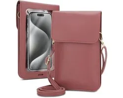 Étui pour téléphone portable compatible avec Vodafone Smart ULTRA 6 en rose. Étui pour femme.