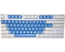 Ice Blue Keycaps - Wit/Blauw Keycaps pour Clavier Gaming - Profil SA - PBT - Doubleshot - 161 Touches