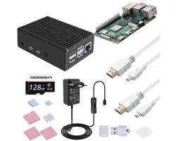 Raspberry Pi 4 Starterkit - 8GB RAM - Inclusief Koeling en Voeding - 128GB SD-kaart - 4K HDMI Kabel - Geschikt voor Hobbyisten