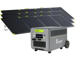 FOSSiBOT F7200 Industriële Hoogvermogen Powerstation + T202 Micro-Omvormer + 3x SP420 Zonnepanelen 5222Wh 7200W | Uitbreidbaar tot 15,67kWh UPS <10ms Voor Thuis, Werkplaats & Camper