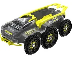 RC Auto télécommandée Nikko Hercules - Pour l'intérieur et l'extérieur - À partir de 6 ans - Fonction spéciale avec 6 roues - 30 cm - Jaune/Gris