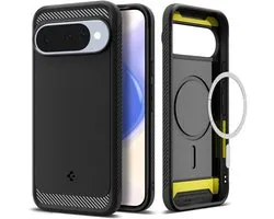 Spigen Rugged Armor MagFit - Hoesje Geschikt voor Google Pixel 10 / 10 Pro - Back Cover Compatibel met MagSafe / Qi2 - Air Cushion - Matte Zwart