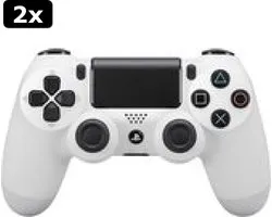 2x Sony Dual Shock 4 Controller V2 - PS4 - Wit