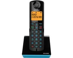 Alcatel S280 dect huistelefoon vaste lijn met nummerherkenning Zwart/Blauw
