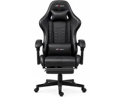 GPRACING - Fauteuil de jeu - Chaise de jeu - Chaise de bureau ergonomique - Fauteuil de jeu - Réglable - Gaming Chair - Noir