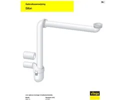 Viega siphon apparent avec siphon amovible blanc