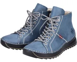 Rieker dames veterboots enkellaars 71510-14 blauw