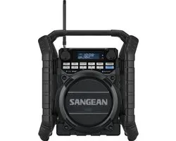 Radio de construction portable Sangean U-4 DBT + avec Bluetooth - DAB + et FM - IP65 Résistance à l' Water et à la poussière - Zwart
