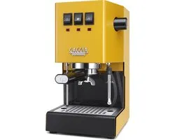 Gaggia New Classic E24 Espressomachine - 58 mm Professionele Filterdrager - Messing Boiler - Professionele Stoompijp - Sunshine Yellow