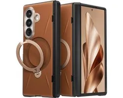 Torras - QPRO Leather Series - Samsung Galaxy Z Fold8 Ultra - Brown