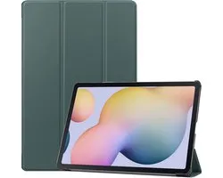 imoshion Tablet Hoes - Geschikt voor Samsung Galaxy Tab S7 FE / Galaxy Tab S7 Plus / Galaxy Tab S8 Plus - Trifold Bookcase - Donkergroen