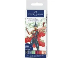Faber-Castell tekenstift - Pitt Artist Pen - Comic - 6-delig - FC-267196
