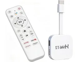 GREVA TV Stick Android 4K Ultra HD-streaming-apparaat, nieuwste Android 14.0 tv-stick box 2 GB 16 GB T2 - wit