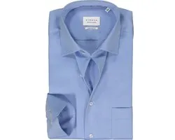 Chemise confort ETERNA - sergé - bleu - Ne se repasse pas - Taille col : 43