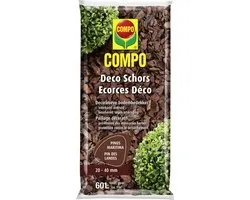 COMPO Deco Schors - kwalitatieve bodembedekker voor bloemperken - voorkomt onkruid - kaliber 20-40 mm - zak 60L