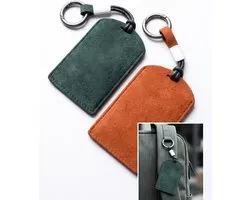 Sleutelhouder - Pasjeshouder - Card protector - Organizer met ritssluiting - Mannen en vrouwen - 9×6cm - Oranje, groen - Compacte organizer - Geschikt voor sleutels, munten, ID-kaart, autosleutels en portemonnee